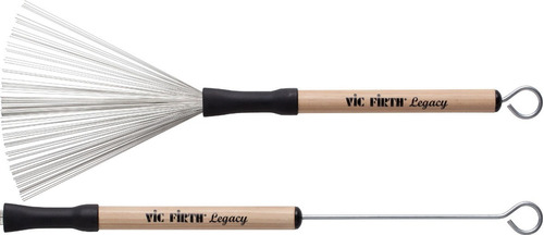 Escobillas Vic Firth Mango Madera Metálicas Legacy Lb Color Natural