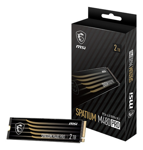 Ssd Msi Spatium M480 Pro 2tb M.2 2280 Pci-e 4.0 Gen4 Nvme - Taxa Transferência 7400mbps Sm480pn2tb - Compatibilidade Ps5 , Pc Desktop, Notebook