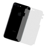 Película Traseira Carbono iPhone 7 Plus + Pelicula Vidro Frt
