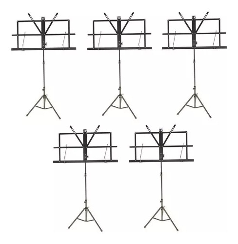 Estante Para Partitura Dobravel Portátil Com Bag 05 Unidades