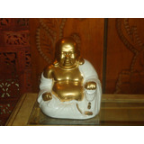 Estatua Buda Grande De Porcelana Dourada 