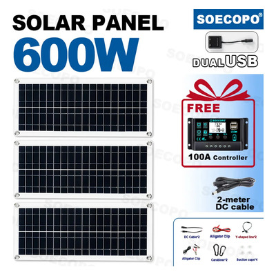 Kit De Paneles Solares 600w 3 Módulos Fotovoltaicos