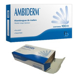 Abatelenguas De Madera Ambiderm - Caja Con 100 Piezas