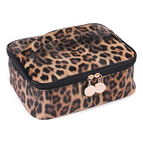 Estuche De Maquillaje De Leopardo Estuche De Cosméticos De V