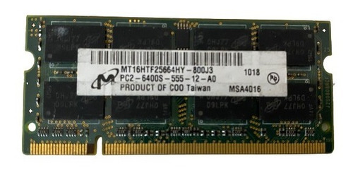 Memoria Notebook Micron Ddr2 2 Gb 800mhz 6400s 