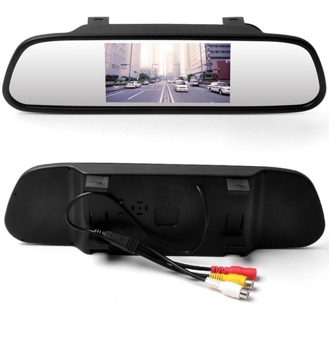 Espejo Retrovisor Con Pantalla Monitor Lcd 4.3 Pulgadas