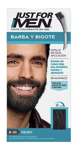 Tintura Gel Just For Men Para Barba Y Bigote Negro