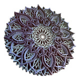 Panel Decorativo Mandala Multicapa De 90x90 Cm Mdf De 3 Mm