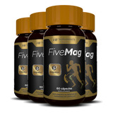 Kit 4x Fivemag 5 Tipos De Magnesio 60 Caps Hf Suplements