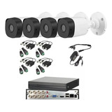 Kit 4 Cámaras 1080p Dahua Baluns Dvr 8 Canales