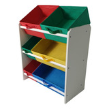 Organizador Caixa Estante Colorida Método Ensino Montessori