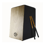 Cajon (carron) Elétrico Percussionline Liso + Vassourinhas