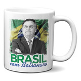 Caneca Brasil Com Bolsonaro Presidente Presente