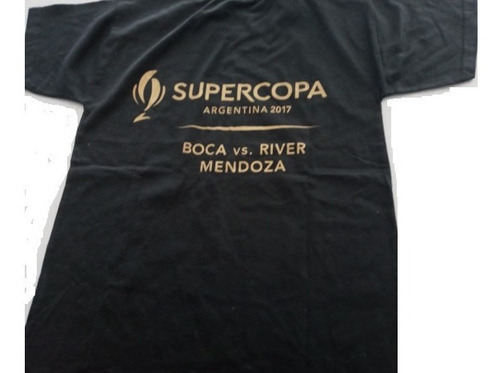 Remera Futbol Oficial  Boca River   Super Copa Arg. 2017