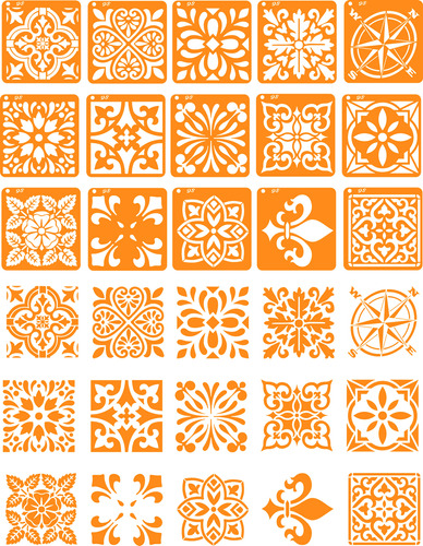 Stencil/plantillas Mosaicos 10x10  (15 Diseños) Decosten M3 