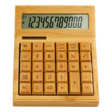 Multifuncional Bambu Calculadora Eletrônica Contador 12