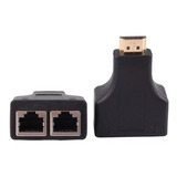 Extensor Hdmi 3d 30 Metros Cabo - Rede Utp Rj45 Cat5 6 Lan 