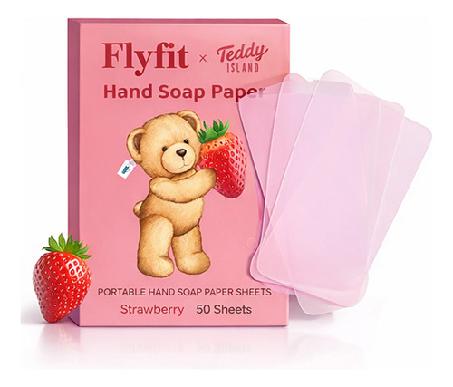 Papel Jabón Portátil Flyfit X Teddy, 50 Hojas, Aromas Variad