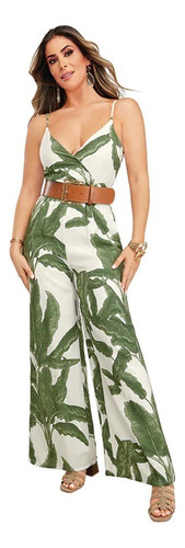 Jumpsuit Casual Mujer Ivory/verde 995-61