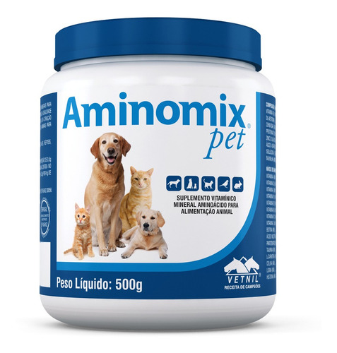 Suplemento Aminomix Pet Para Cães E Gatos 500g