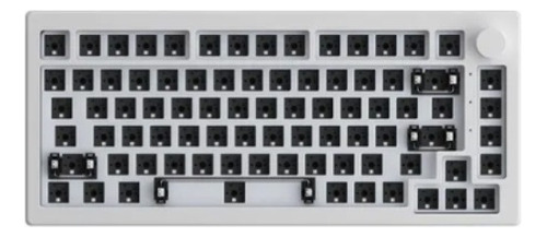 Teclado Mecânico Rgb Akko 5075s Moonlight White 75% Wired