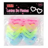 Pack 6 Lentes Corazón Fiestas Neón Tik Tok Brillan/oscuridad