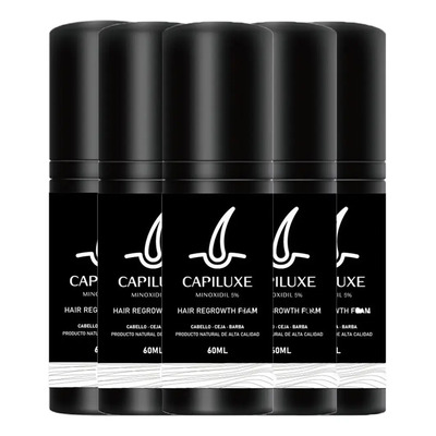 Capiluxe Minoxidil 5% + Biotin Espuma Foam 6 Mes Tratamiento | Envío gratis