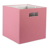 Liso Rosa Dii Organizador Cubo 33x33cm Grande Cesta Caja