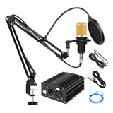 Kit Completo Ejz Microfone Bm-800 + Suporte E Phantom Power