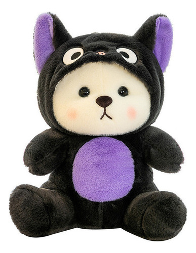 Urso Transformado Boneca Brinquedo De Pelúcia Gato Preto