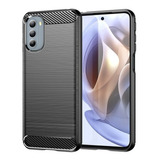 Funda Para Motorola G200 Carbono Anti Golpes + Templado 9d