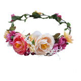 Vivivalue Floral Halo Boho Diadema De Flores Corona Floral C