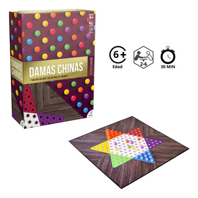 Juego Damas Chinas Clásico con Tablero y 60 Esferas de Colores - Para 2 a 6 Jugadores | MercadoLibre