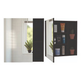 Gabinete De Baño Labell, Wengue, Con Puerta Espejo Zf. X2