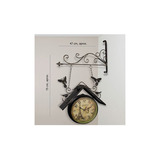 Reloj De Pared Doble Vista Mariposas Vintage 