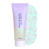 Brillo Corporal Y Facial Blanco, Gel De Glitter Para Concier