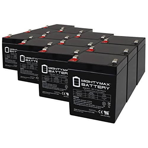 Batería De Reemplazo 12v 5ah Para Vision Cp1245e - 12 Pack