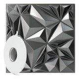 Paneles De Pared 3d De Diamante Stickgoo Negro Brillante