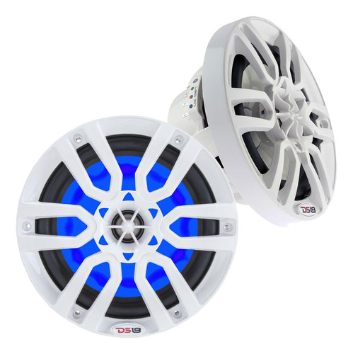 Parlantes Marinos Ds18 Nauticos 6 Pulgadas 100w Rms Rgb Nxl6 Color Blanco