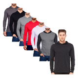 Kit 3 Blusa Masculina Manga Longa Comprida Frio Com Touca