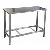 Mesa Aço Inox Industrial 1,20 X 0,70 Total Em Inox