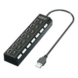  Adaptador Hub Multi-puerto 7 Puertos Usb 2.0 Con Interrupto