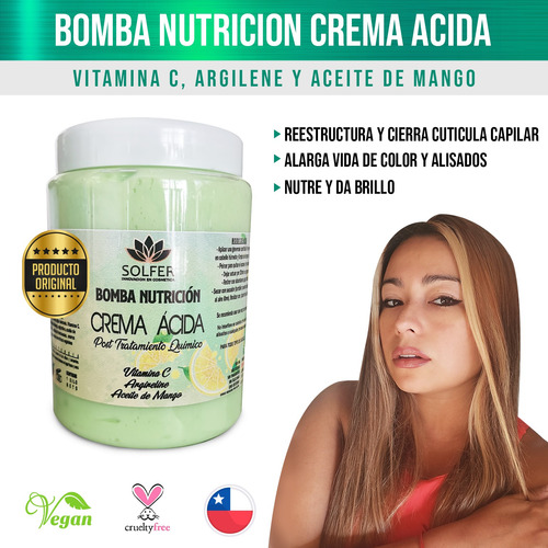 Crema Acida 4.5 Bomba De Nutrición Capilar Cremosa 1 Kilo