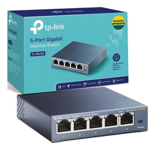 Switch De Mesa Tp-link Tl-sg105 Gigabit 10gbps 5 Portas Rj45