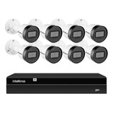 Kit 8 Câmeras Bullet Vlp 1230 Ip 1080p Intelbras + Nvr 1408