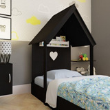 Mini Cama Infantil 1 Prateleira Casinha Wt