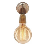 Aplique Pared Vintage 1 Luz Industrial Oxido + Lampara 25w