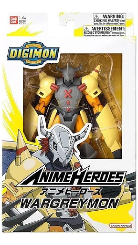 Boneco Anime Heroes Digimon Wargreymon Bandai Fun F00959