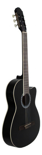 Gewa Ps510396 Guitarra Electroacústica Slim Negra Nylon Color Negro Orientación De La Mano Diestro