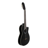 Gewa Ps510396 Guitarra Electroacústica Slim Negra Nylon Color Negro Orientación De La Mano Diestro